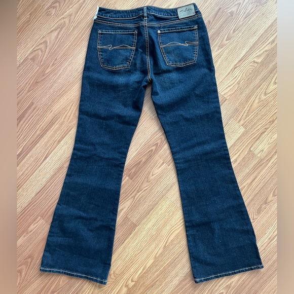 NWT Silver Dark Indigo Spur (mid-rise) Flare Jeans, Sz 32 - Picture 2 of 7